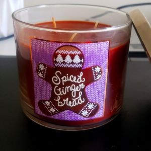Bath and Body Works 3 Wick Candle 14.5 oz Spiced Gingerbread